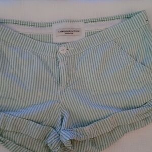 Abercrombie & Fitch Mint Striped Women's Bermudas Size 6